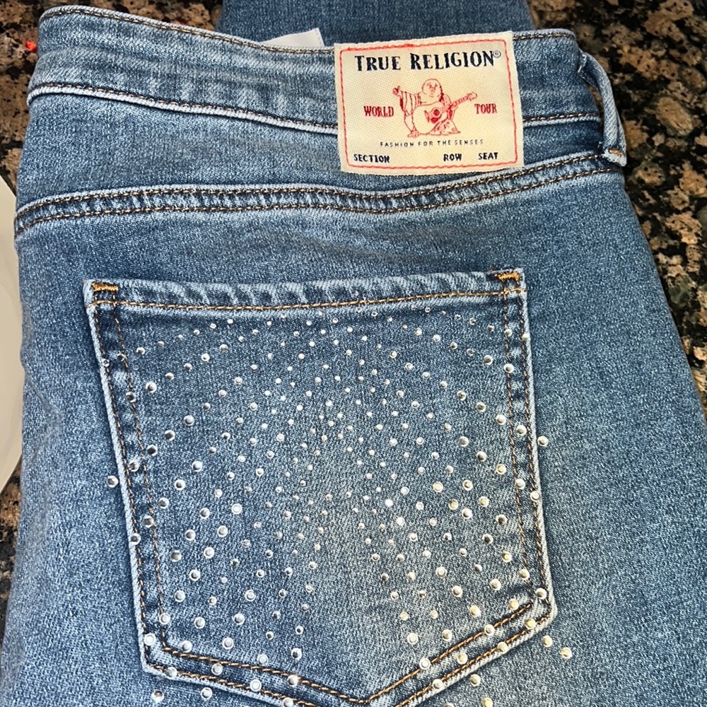 Mid rise super skinny true religion jeans - worn once
